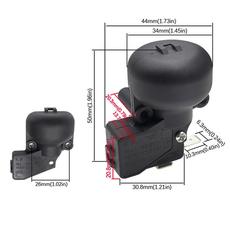 Surf turtle Anti Tilt Switch, Tilt Shut Off Heater,AC 125V/250V 16A Micro Electrical Patio Heater Tip Over Switch,for Electric Heater with Two Terminals - Image 2